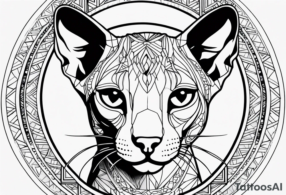 sphynx cat tattoo idea