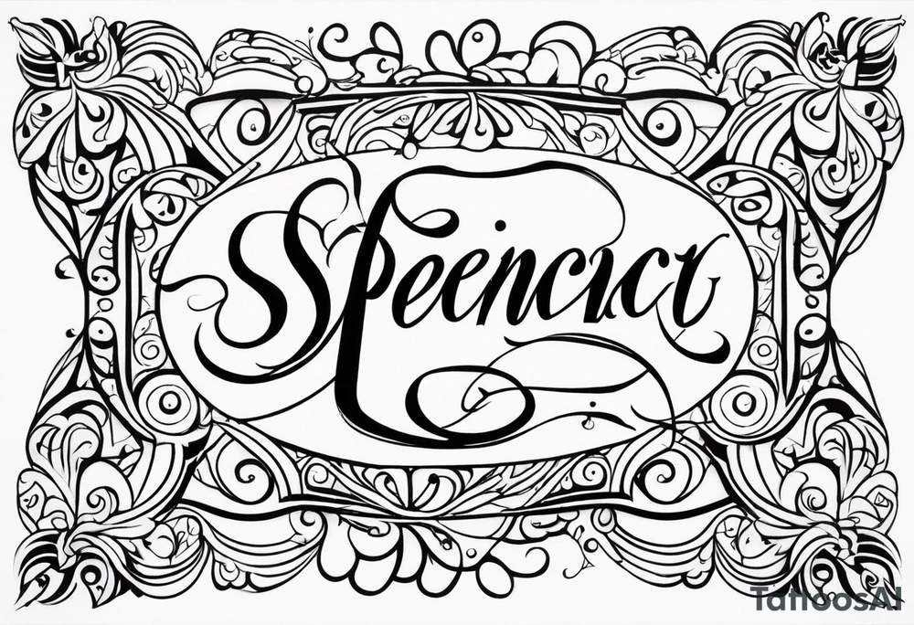 Spencerian Script：LvLiang tattoo idea