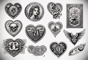 Money and Heart tattoo idea
