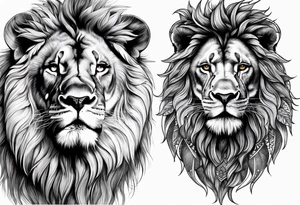 Lion head tattoo idea