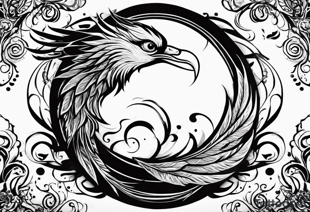 phoenix inside enso tattoo idea