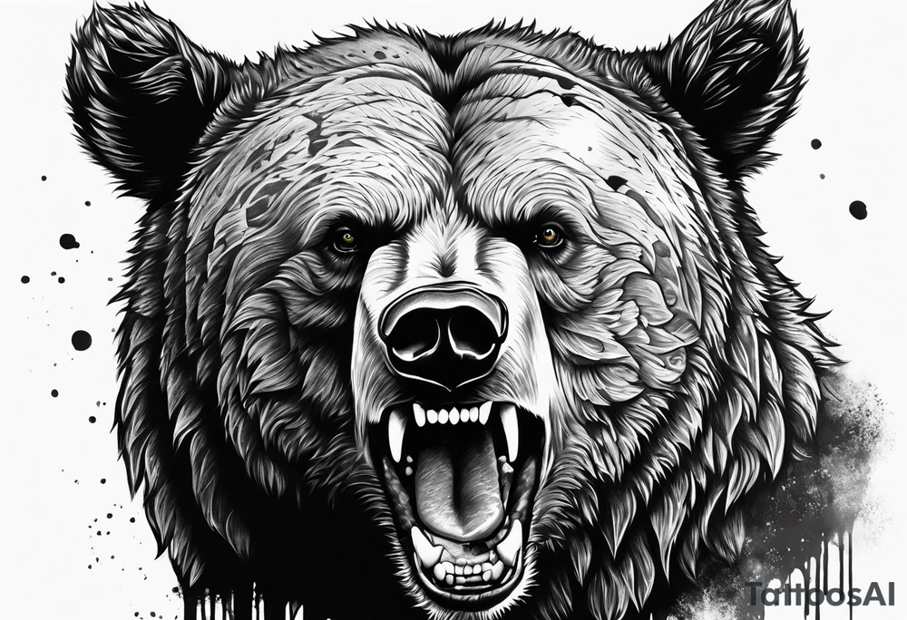 Bear zombie tattoo idea
