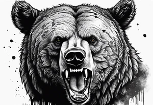 Bear zombie tattoo idea