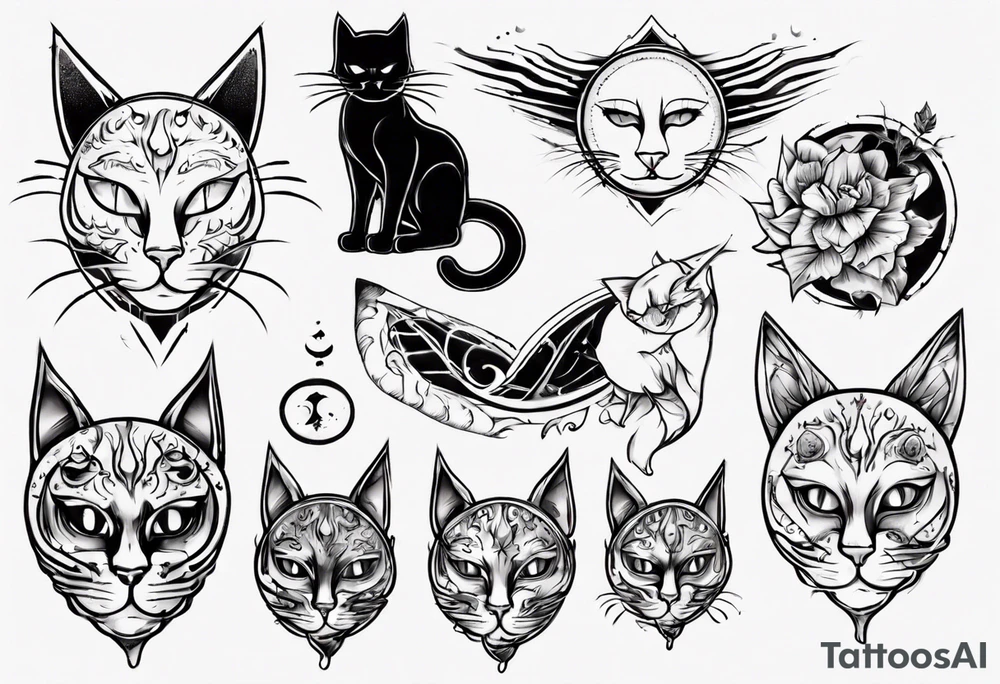 black cat tattoo idea