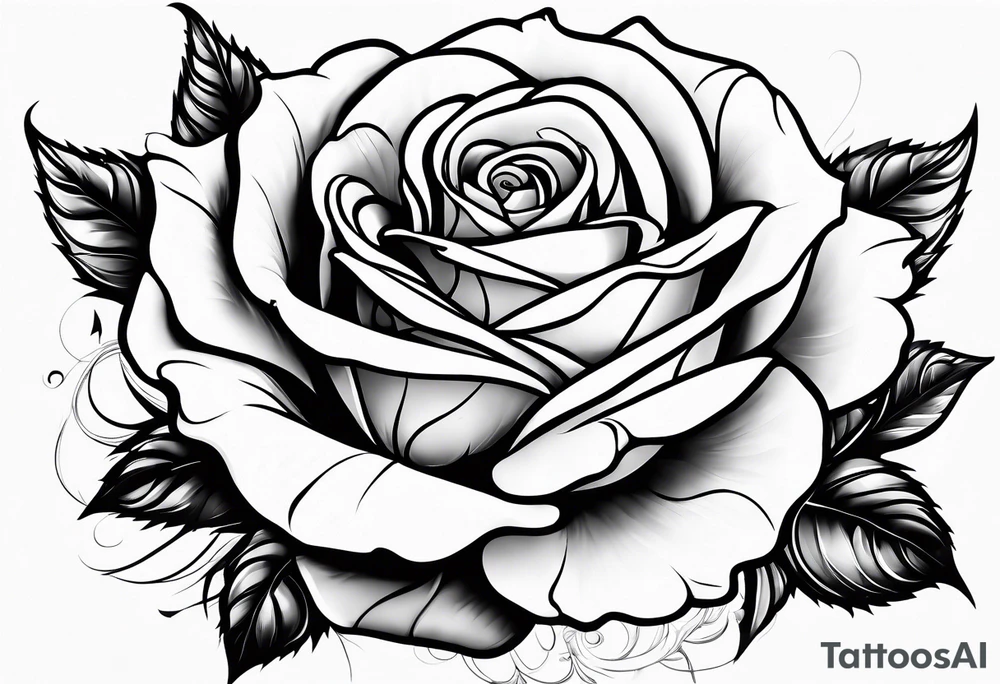 Fine line rose tattoo tattoo idea
