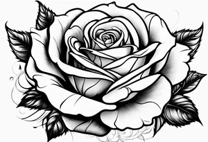Fine line rose tattoo tattoo idea