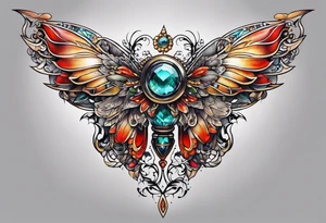 Full sternum tattoo tattoo idea