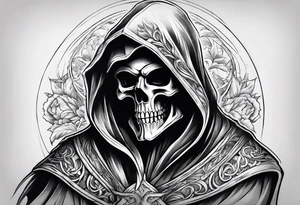 Continue a sleeve for a grim reaper shoulder tattoo tattoo idea