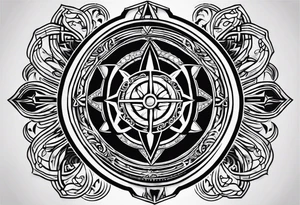 Jedi order symbol between carpe diem writing tattoo idea