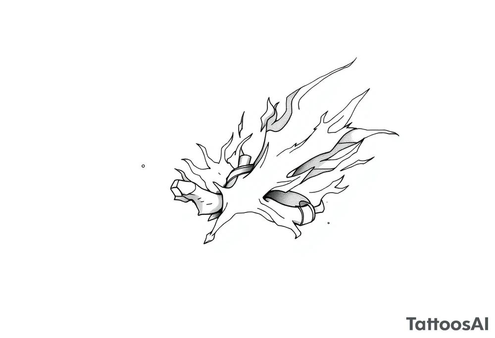legendary dragonball z scene with energy aura and power effects tattoo idea