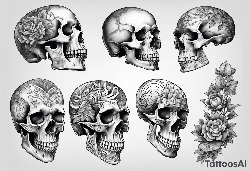 hand bones anatomical tattoo idea