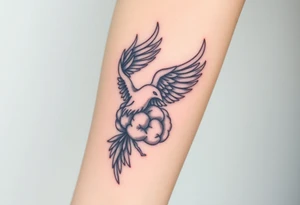 A phoenix flying out of a brain looking powerful tattoo idea