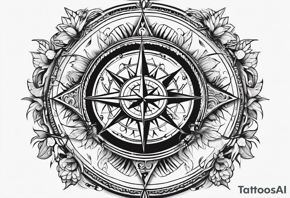 Nordic compass tattoo idea