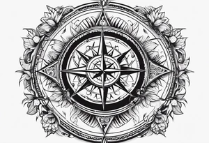Nordic compass tattoo idea