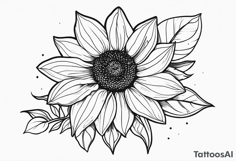 Sunflower tattoo idea