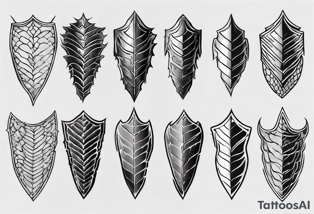Dragon scale armor tattoo idea