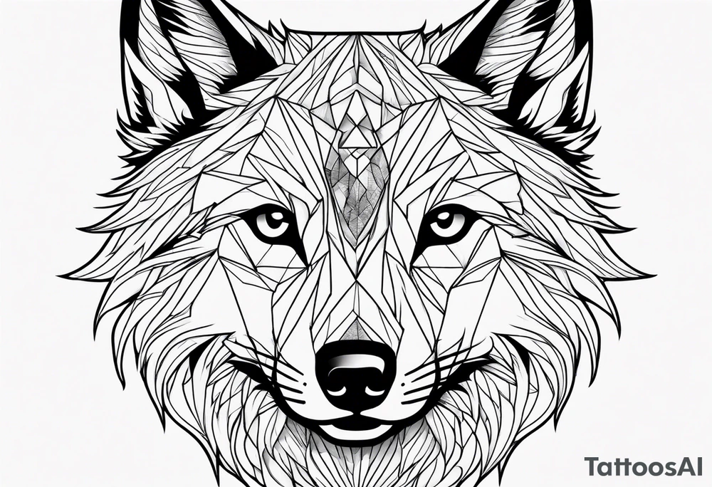 baby wolf tattoo idea