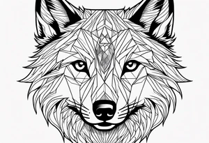 baby wolf tattoo idea