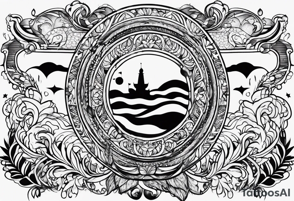 simple tattoo with the words "love drought" tattoo idea