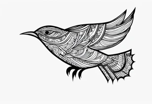 Abstract Bird in Flight tattoo idea