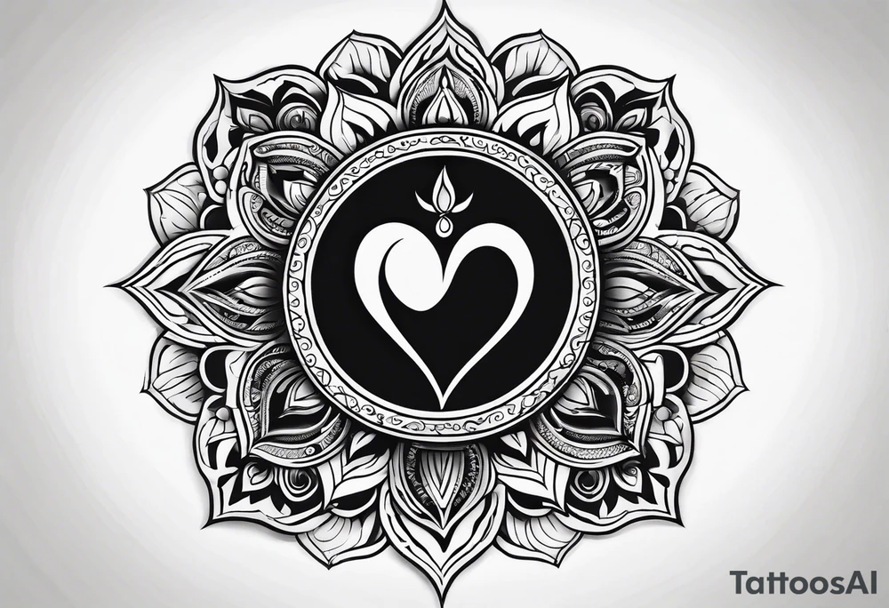 Heart chakra tattoo idea