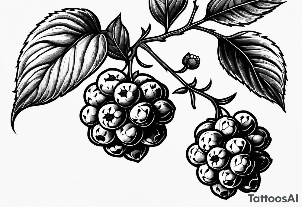 a minimalist raspberry branch that would go vertical down the leg tattoo idea