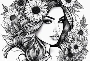 I’m a capicorn I love sunflowers, stars and set sunsets I also think a cassopiea consultation  is tired to me name starts with a W I have 3 kids 1 boy and 2 girls tattoo idea