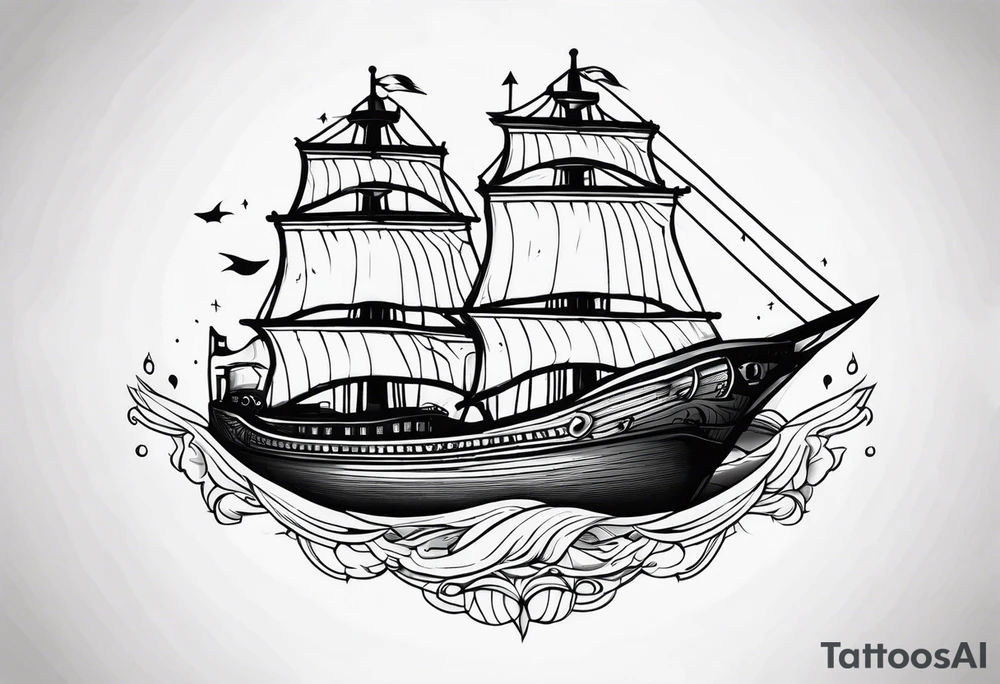 Ship tattoo idea