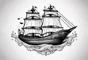 Ship tattoo idea