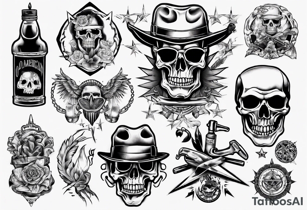 old american gangsta tattoo idea