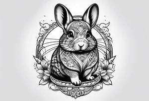 Chinchilla full body tattoo idea