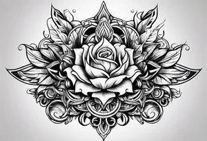 flair fire elbow tattoo idea