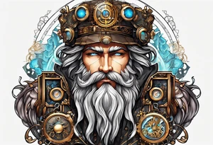 Steampunk zeus tattoo idea