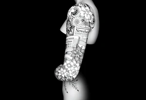 Newspaper style tattoo idea