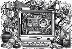 computer parts tattoo idea