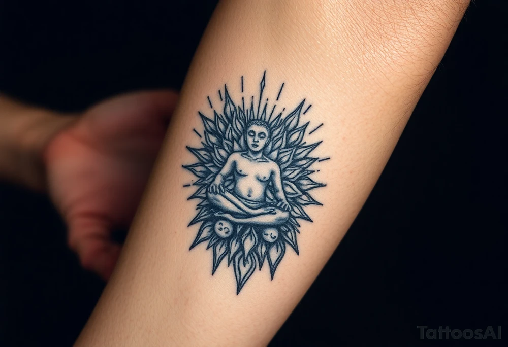 victory over coma and methadone. a new life in meditation. tattoo on the arm tattoo idea