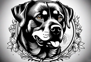 Cool Rottweiler tattoo idea