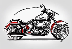 The words “ride well, ride free” tattoo idea