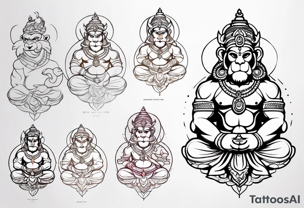 hanuman tattoo idea