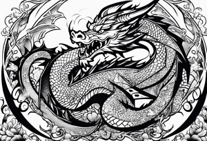 Dragon full body tattoo idea