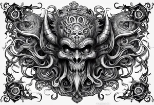 Chtulhu horizontal tattoo idea