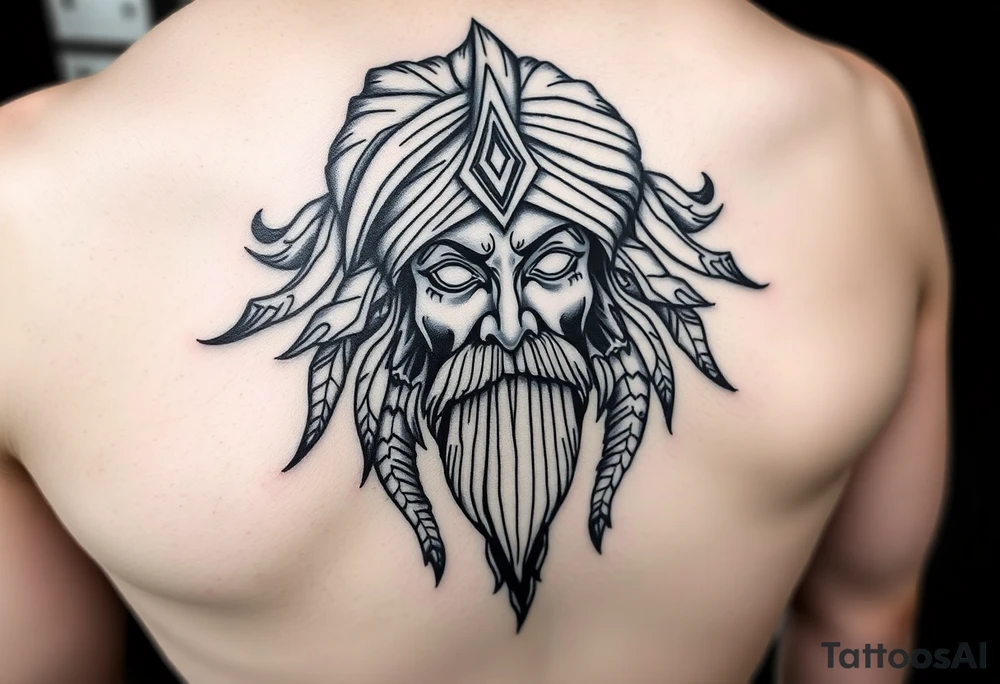 create me a leg piece to do with sikh history tattoo idea