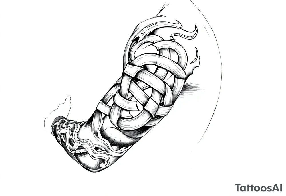 tibetan endless knot tattoo idea