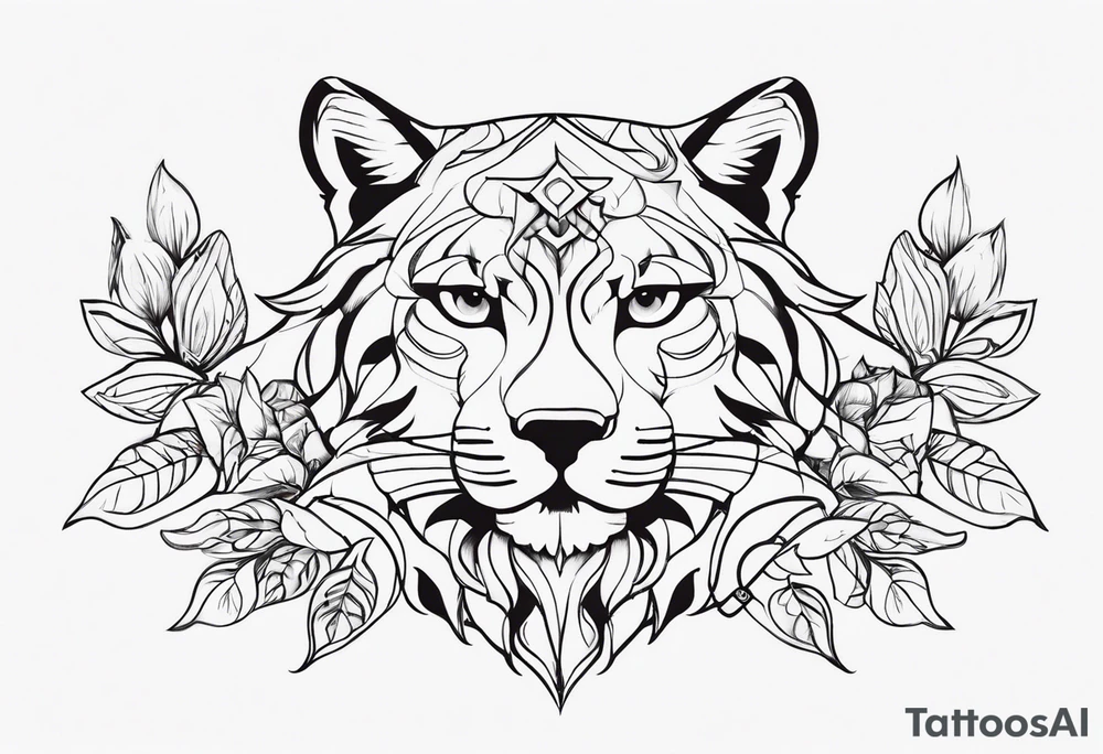 Нарисуй символ знака зодиака лев. tattoo idea
