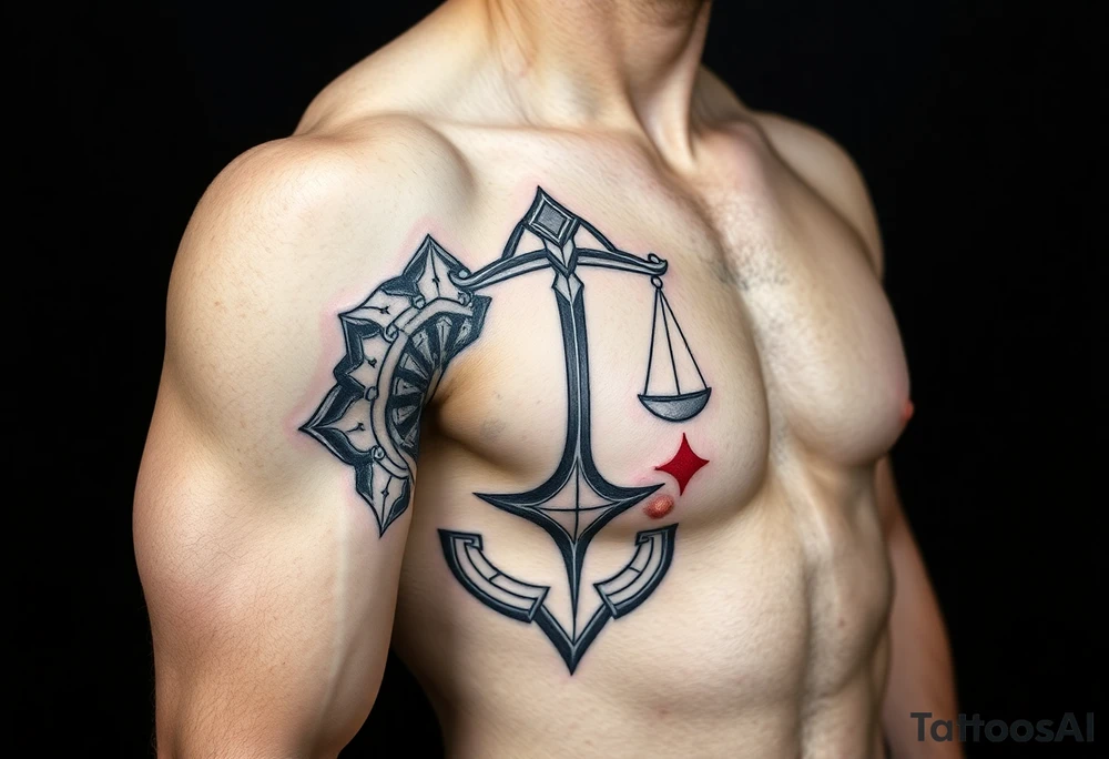 Computer code software developer, father of 6, masculine , strength, overcome, Libra, tattoo idea