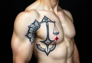 Computer code software developer, father of 6, masculine , strength, overcome, Libra, tattoo idea