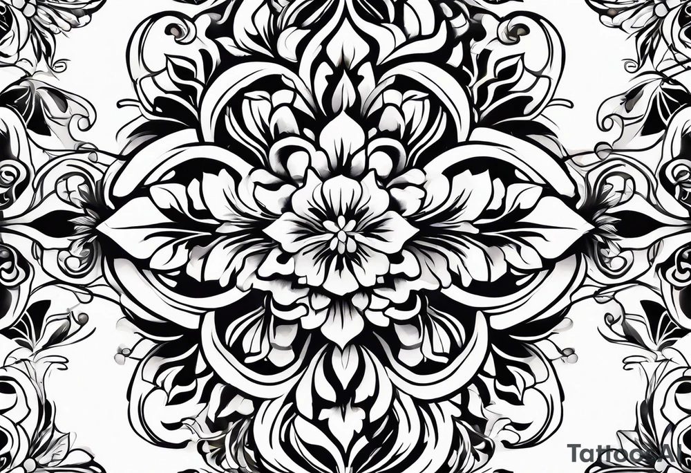 gentle flowers on front neck tattoo idea