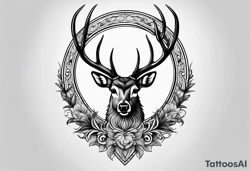 Deer horn tattoo idea