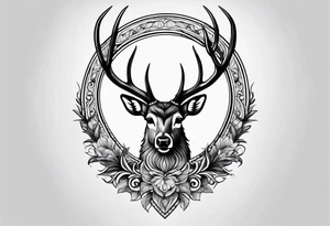 Deer horn tattoo idea