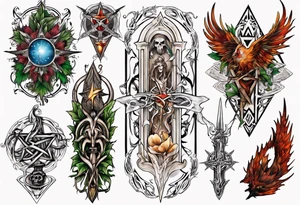 pagan vertical tattoo idea